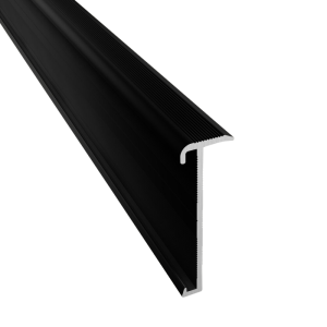 Trapprofiel voor PVC tot 3mm ZWART 3MTR